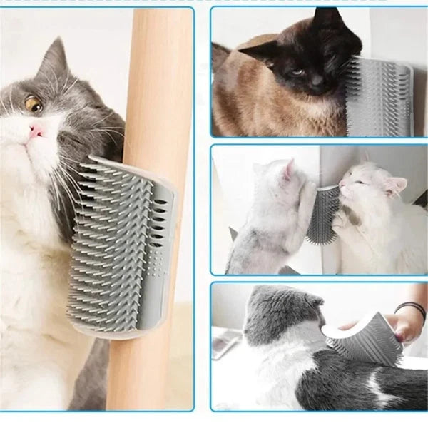 Cat Corner Brush Comb Massager for Cat Arch Plastic Scratcher Remove Hair Comb G