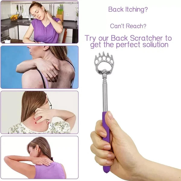 6 pack - NuvoMed Bear Claw Telescopic Metal Extendable Back Scratcher Massager
