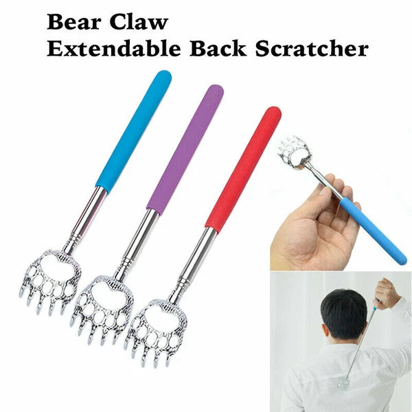 BEAR CLAW BACK SCRATCHER Metal Extending Extendable Massager Portable Telescopic