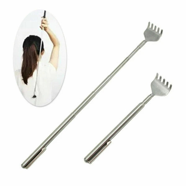 Stainless Steel Back Scratcher Telescopic Extendable Itching Aid Extender Tool