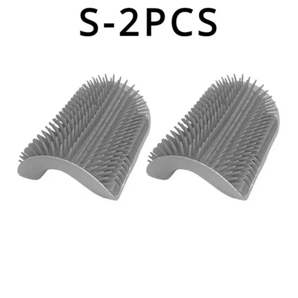 Wall-Mounted Cat Scratcher & Self-Groomer: Pet Brush, Hair Remover & Massage Too