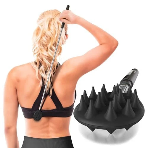 Cactus Back Scratcher for Women & Men, 24.9" Extendable Original Stick Black