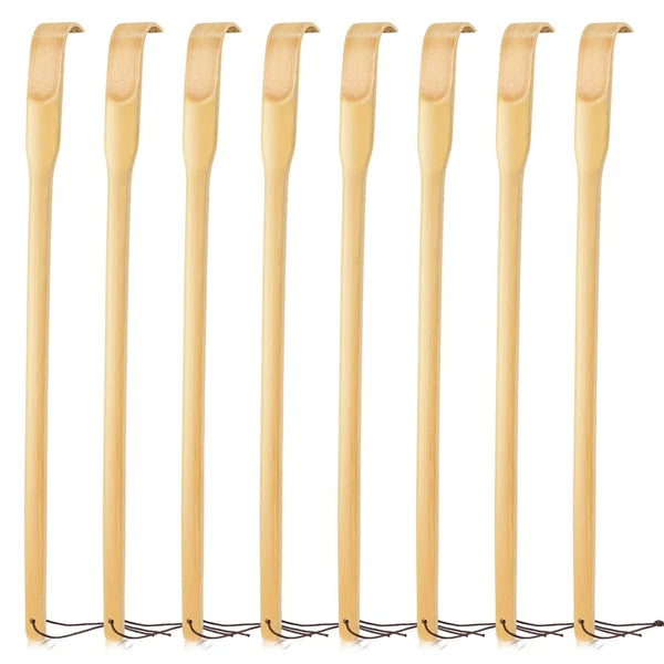 8 Pack Wooden Bamboo Back Scratcher 16.5 Inch Long Handle Back Scratchers 100...