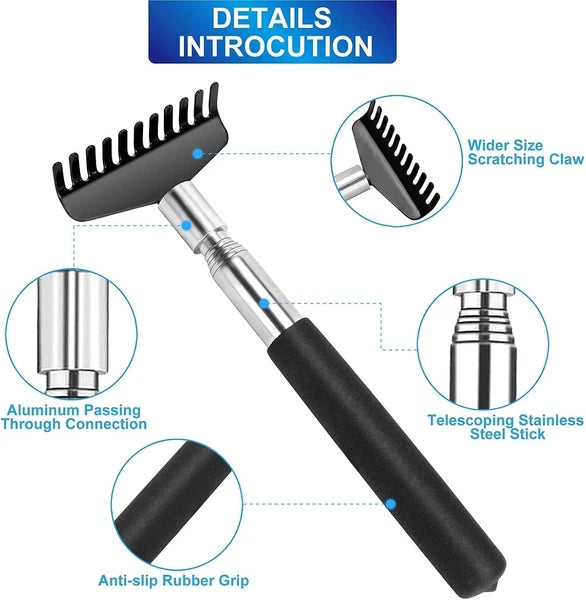 Luxury 2-Pack Telescoping Back Scratcher Set - Portable Stainless Steel Relief