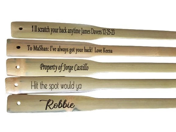 Personalized(Engraved-Edwardian Script font)~19”Wooden Back Scratcher