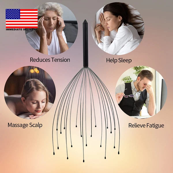2 Pack Head Massager/ Scratcher 20 Fingers Handheld Scalp Massage Tingler for De