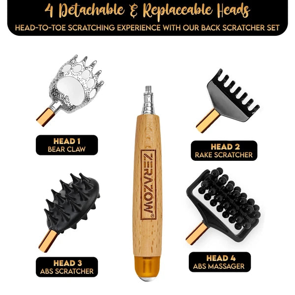 ZERAZOW® Telescoping Back Scratcher 9Pcs Set Includes | Backscratcher for Men