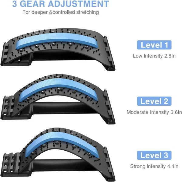 Back Stretcher for Pain Relief Multi Level Spine Board for Lower Upper Support