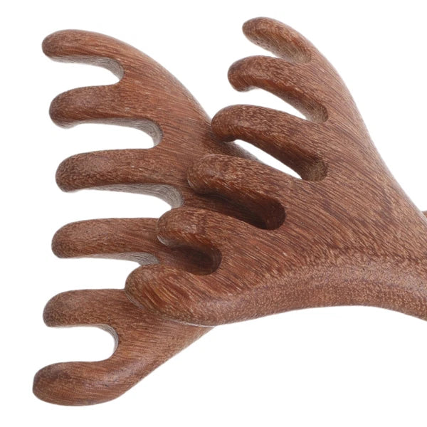 2pcs Head Massager Scalp Wooden Portable Head Scratcher Massager Wood Combs for