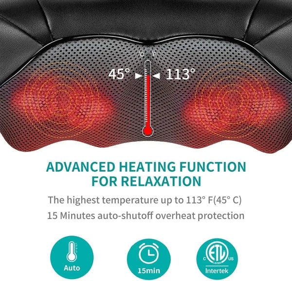 Shiatsu Neck and Back Massager with Soothing Heat, Nekteck Electric Deep