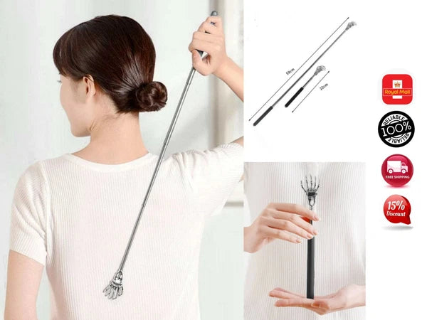 BEAR CLAW BACK SCRATCHER Metal Extending Extendable Massager Telescopic Portable