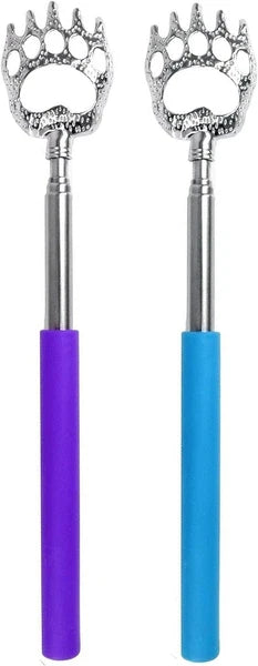 Portable Extendable Bear Claws Metal Back Scratchers,Rubber Handle Adults Gadget