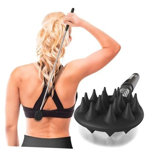 Cactus Back Scratcher for Women & Men, 24.9" Extendable Original Stick Black