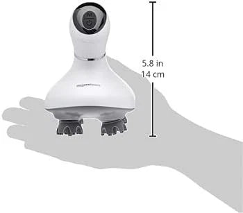 AMAZON BASICS ELECTRIC SCALP MASSAGER WITH FOUR MASSAGE MODES - WHITE