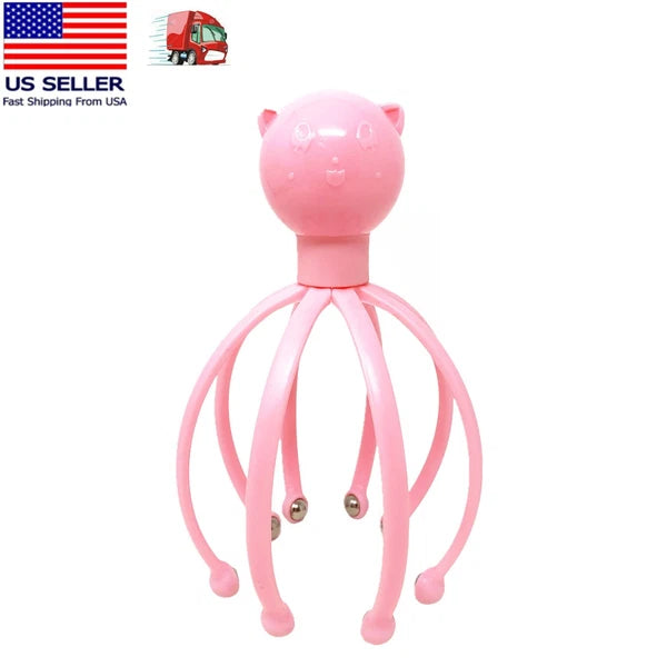 Head Massager/Scratcher, Massaging Scalp Help Relax, Calm Stress, w/ Steel Ball