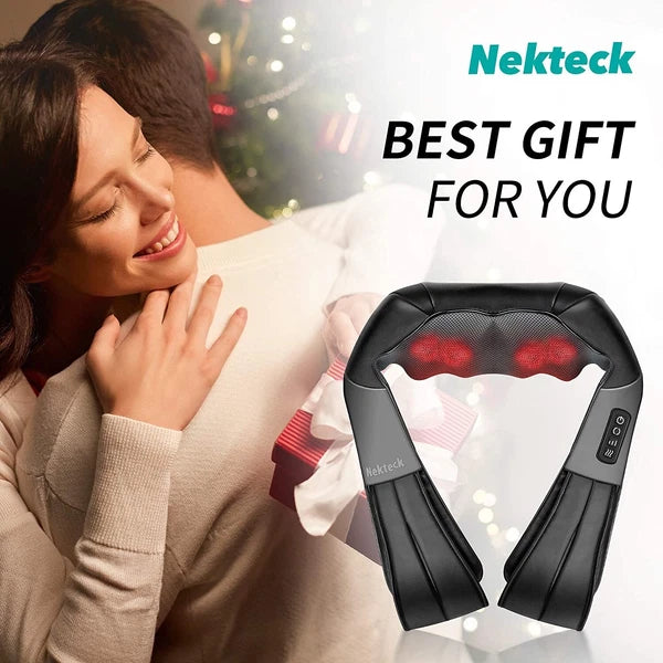 Shiatsu Neck and Back Massager with Soothing Heat, Nekteck Electric Deep