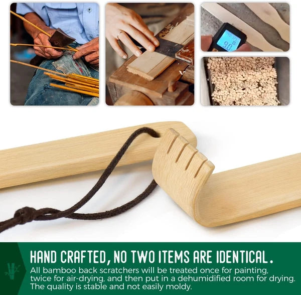 Natural Bamboo Back Scratcher Set - Thoughtful Gift for Instant Itch Relief